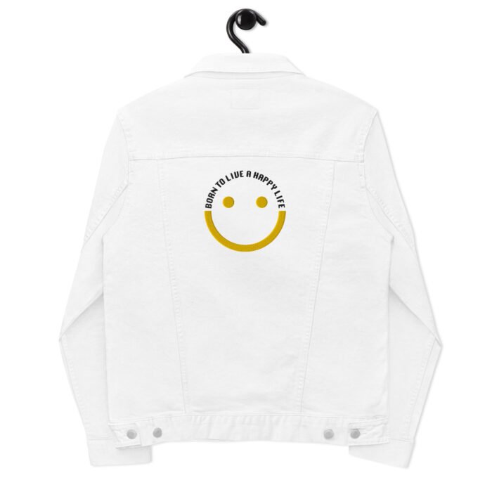 Happy Life Denim Jacket in white