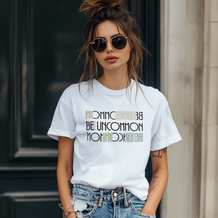 Be Uncommon Ladies T-Shirt - Image 2