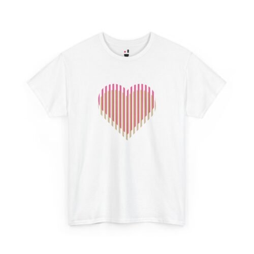 Golden Heart Print Ladies T-Shirt